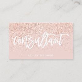 Konsulttypografi ro guld glitter  rosa visitkort