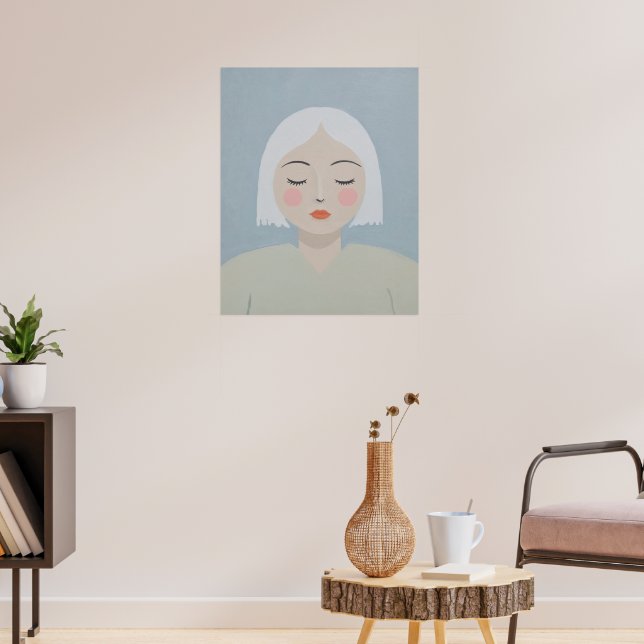 Konsumtion - Minimalistiskt Porträtt Poster (Vardagsrum 3)