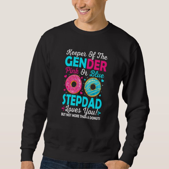 Könsvakt Pink Eller Blå Styvpappa Älskar Dig Pr Lång Ärmad Tröja (Framsida)