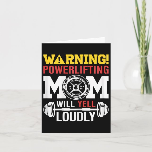 Könsvarning Powerlift Mamma kommer att fungera hög Kort (Framsida)