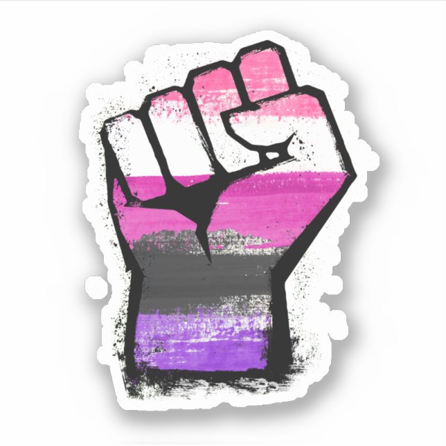 Könsvätske Protests Fist Klistermärken (Framsida)