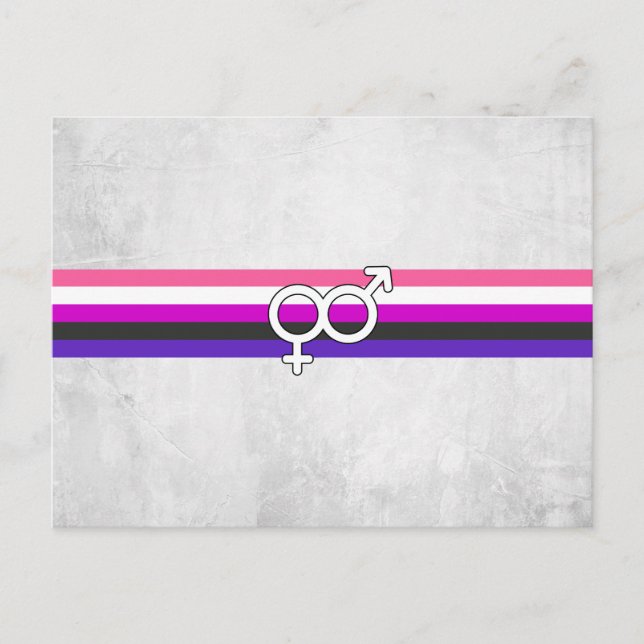KönsvätskePrideflagga Vykort (Framsida)