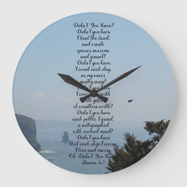 KONT OCH DESIGN WALL CLOCK STOR KLOCKA (Framsida)