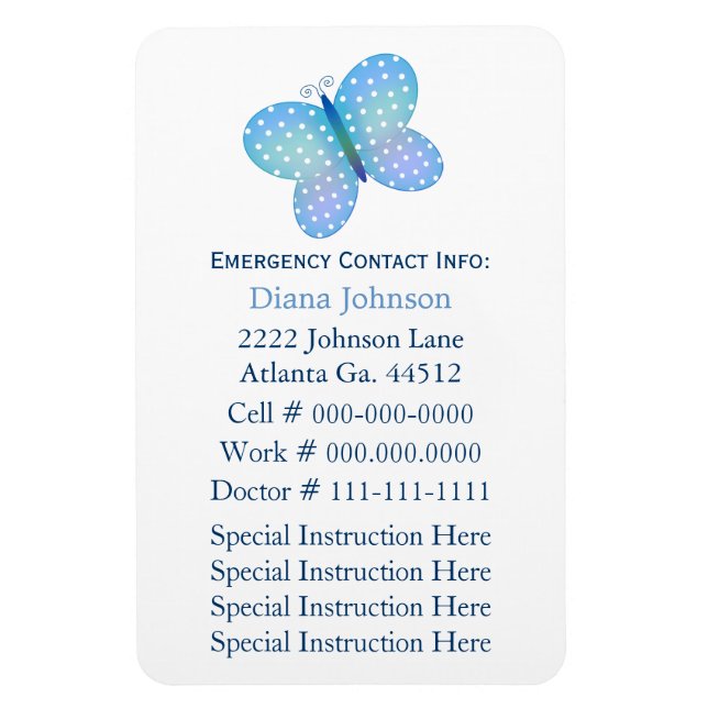 Kontakt för akutet: Babyvvakt Premium Magnet (Vertikal)