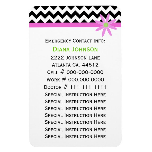 Kontakt för akutet: Babyvvakt Premium Magnet (Vertikal)