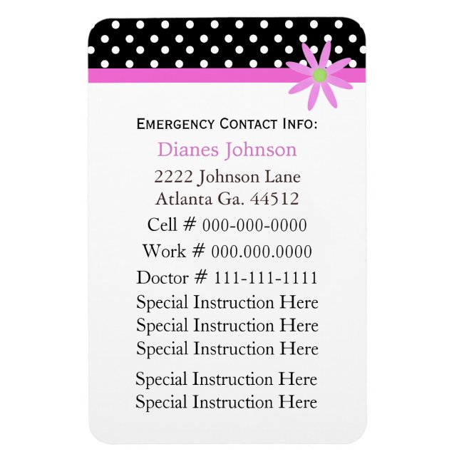 Kontakt för akutet: Babyvvakt Premium Magnet (Vertikal)