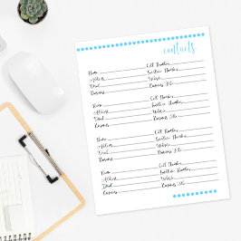 Kontakta Bok Stationery Papper | BABY BLUE