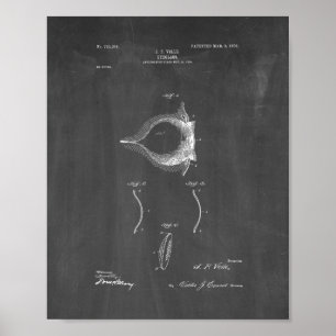 Kontakta det Lense patent - svart tavla Poster