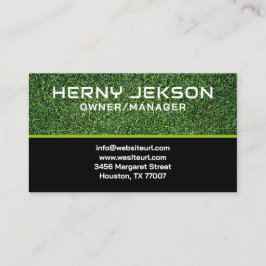 Kontaktinformation för Gräsmatta av färsk och Grön Visitkort