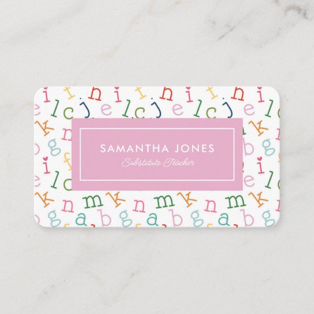 Kontaktinformation för Telefonkortet Lärare Visitkort (Framsida)