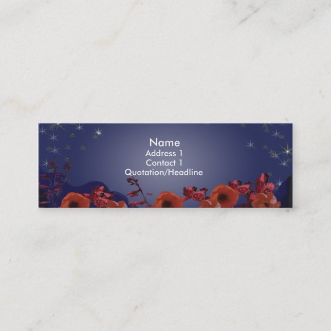 Kontaktkort för Starry natt (Framsida)