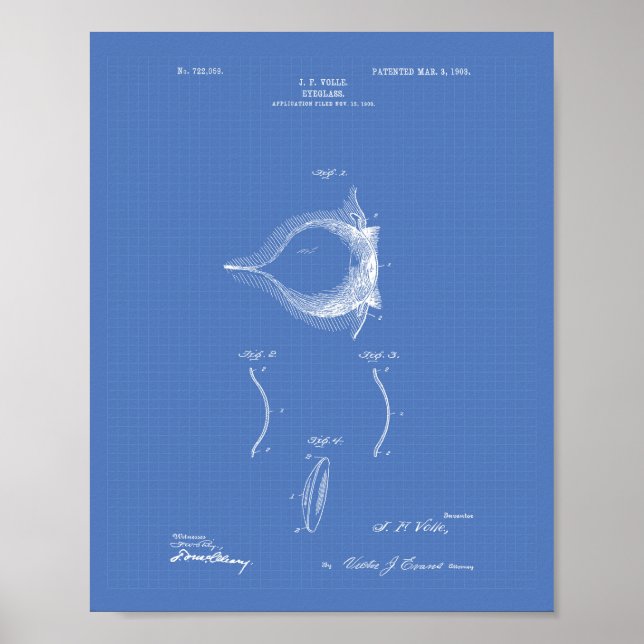 Kontaktlins 1903 Patent Art-symbol Poster (Framsidan)