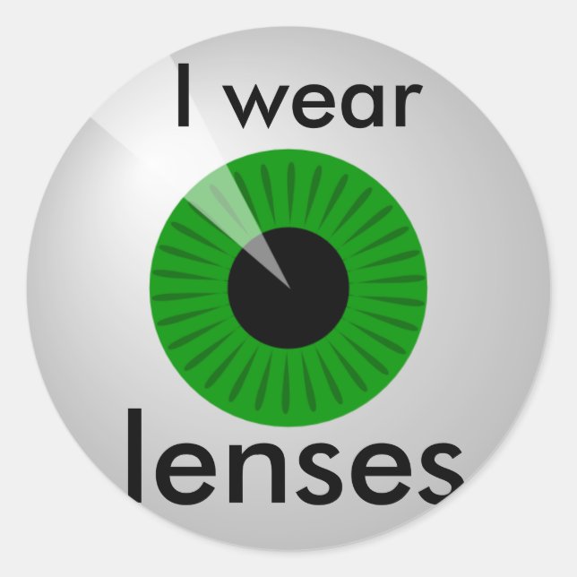 Kontaktlinser Runt Klistermärke (Framsida)