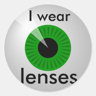 Kontaktlinser Runt Klistermärke