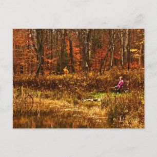 Kontempla höstdamm vykort