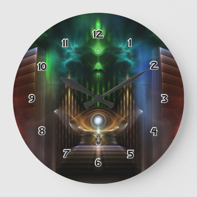 Kontempla Oz Fractal Art Clock Stor Klocka (Framsida)