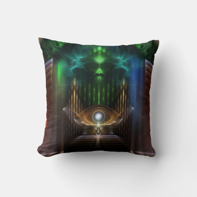 Kontempla Oz Fractal Art Decorative Pillow Kudde (Framsida)