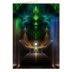 Kontempla oz Fractal Art Hälsningskort