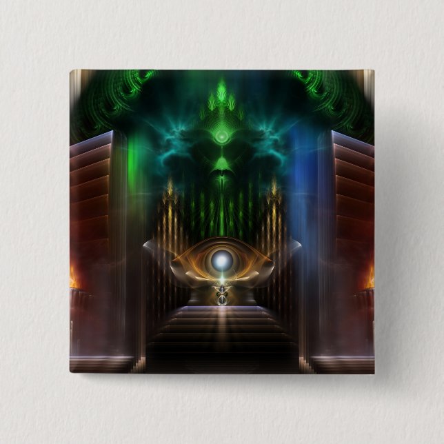 Kontempla oz Fractal Art Knapp (Framsida)