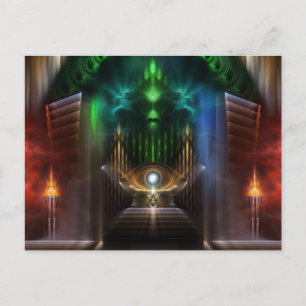 Kontempla oz Fractal Art Vykort