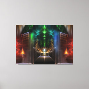 Kontempla utskriften av Oz Fractal Art Wrapped Can Canvastryck