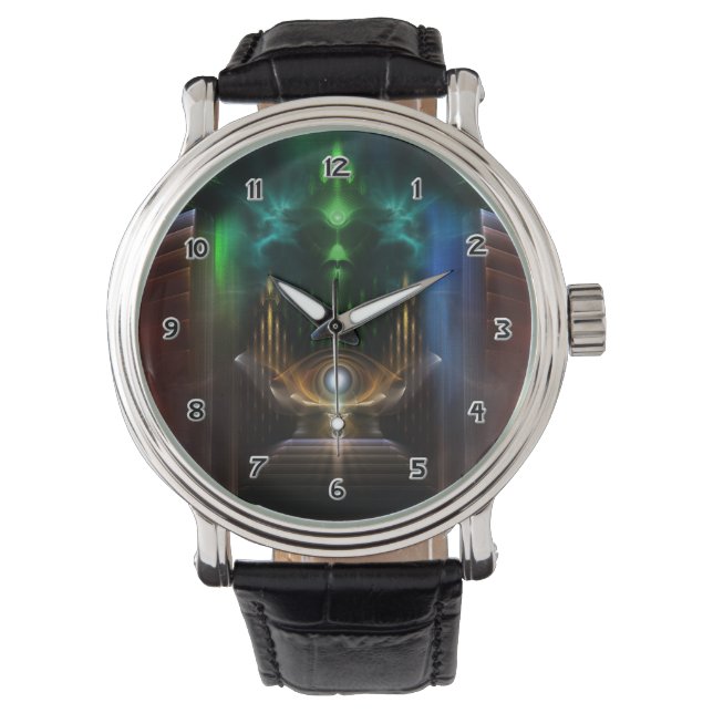 Kontemplat Oz Fractal Art Wrist Watch Armbandsur (Framsida)