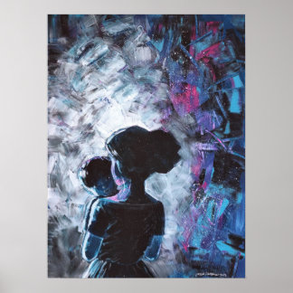 Kontemplation - Akrylmålning Poster