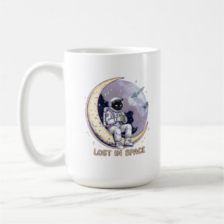 Kontemplation för kosmiskt katt kaffemugg