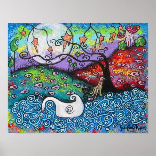 Kontemplationsutskrift vid midnatt poster (Framsidan)