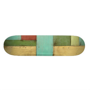 Kontemplös flerfärgad kustmålning mini skateboard bräda 18,7 cm