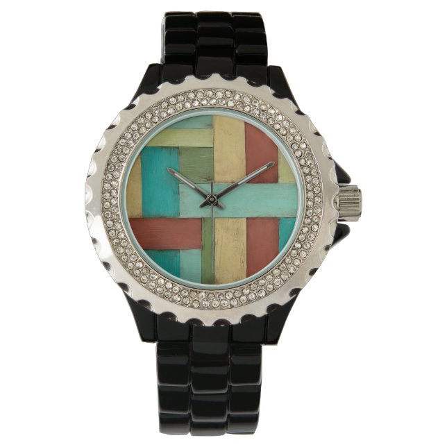 Kontempoary Coastal Multicolor Painting Armbandsur (Framsida)
