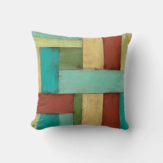 Kontempoary Coastal Multicolor Painting Kudde (Framsida)