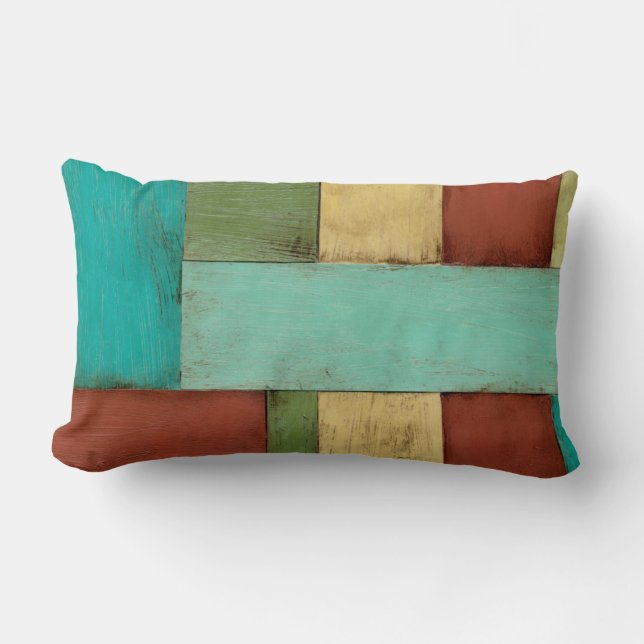 Kontempoary Coastal Multicolor Painting Lumbarkudde (Framsida)