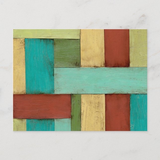 Kontempoary Coastal Multicolor Painting Vykort (Framsida)
