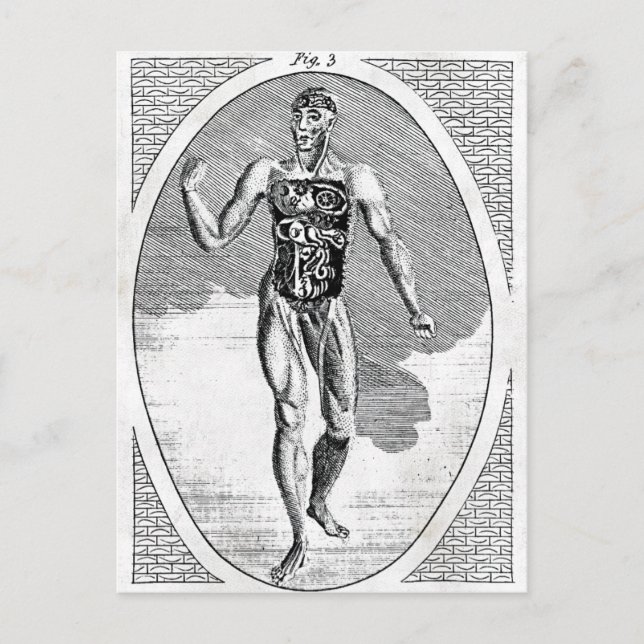 Kontentkort för kontaminerad man vykort (Framsida)