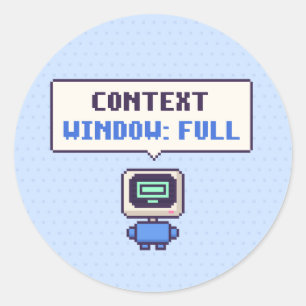 Kontextfönster: Full Rollig AI Pixel-dekal Runt Klistermärke