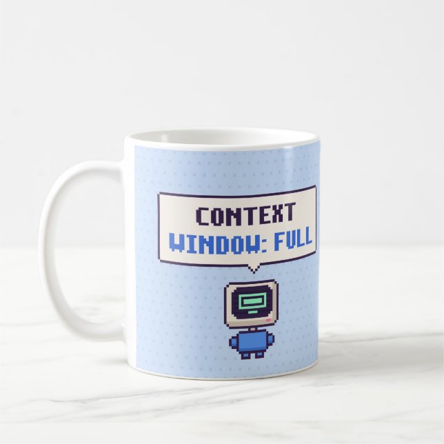 Kontextfönster: Full Rollig AI Pixel-mugg Kaffemugg (Vänster)