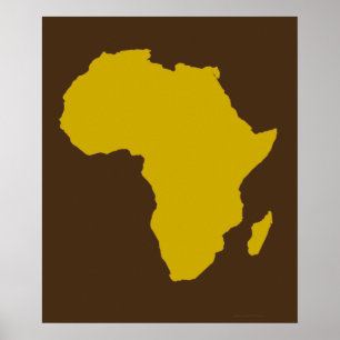 "Kontinent Afrika - Fet Guld" Poster