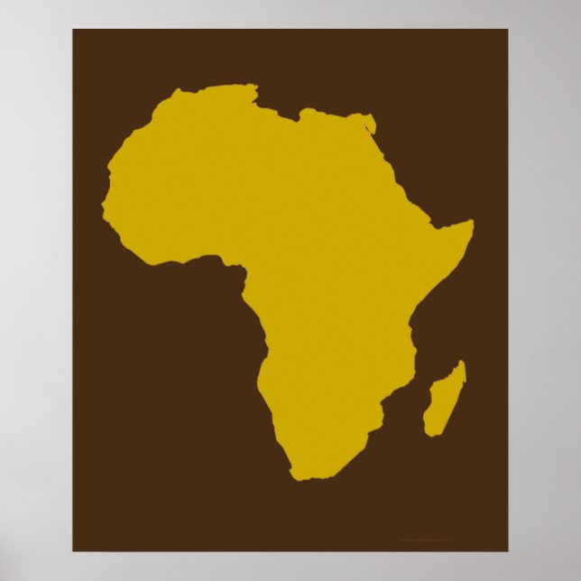 "Kontinent Afrika - Fet Guld" Poster (Framsidan)