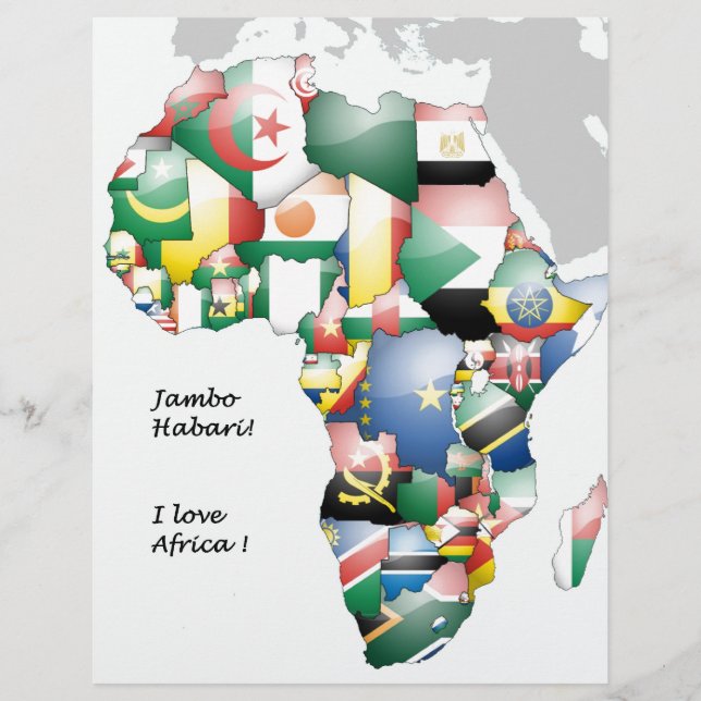 Kontinent Afrika - vacker Mamma, färgstark Afrika (Framsida)