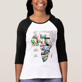 Kontinent Afrika - vacker Mamma, färgstark Afrika T Shirt