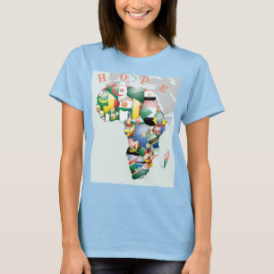 Kontinent Afrika - vacker Mamma, färgstark Afrika T Shirt