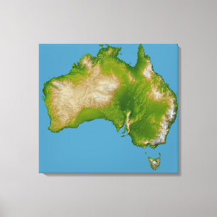 Kontinent av Australien Canvastryck