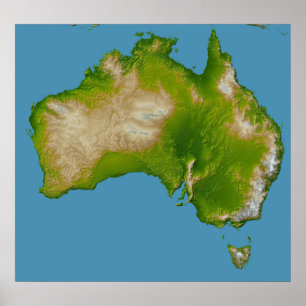 Kontinent av Australien Poster