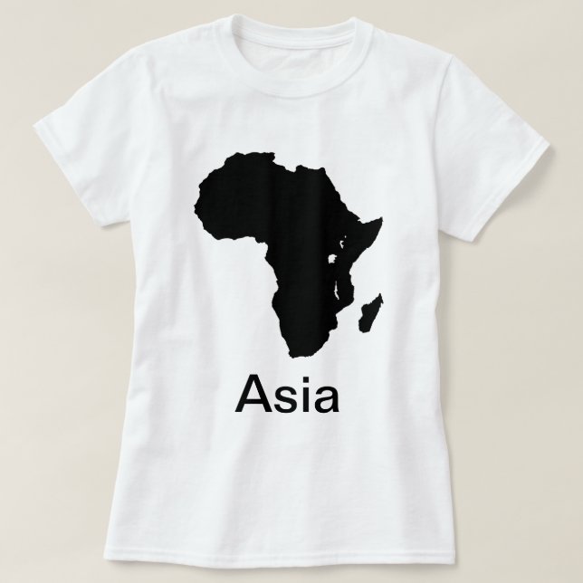 Kontinental Asien T för afrika skjorta Tee Shirt (Design framsida)