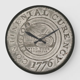 Kontinental Currency 1776 Coin Benjamin Franklin Stor Klocka