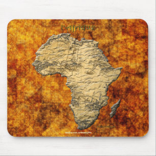 Kontinental Karta i Afrika på Golden Rustic BG Musmatta