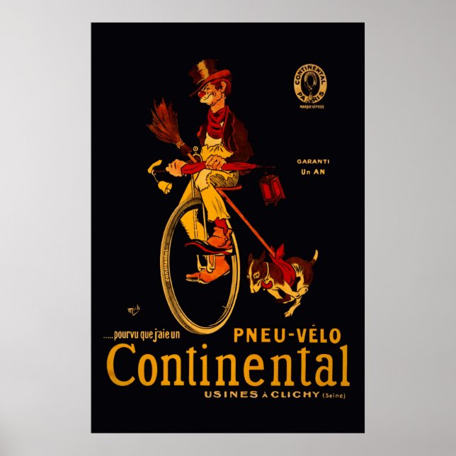Kontinentalcykelns omutfärdande 36 x 24 Poster (Framsidan)