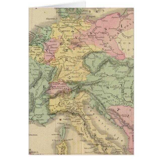 Kontinentaleuropa Hälsningskort (Framsidan)