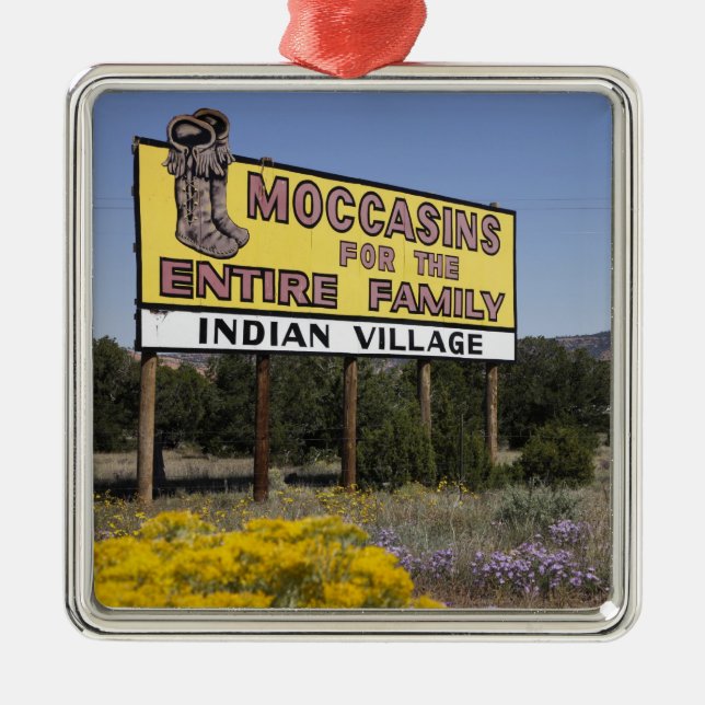 Kontinentalskillnad, New Mexico,  Route 66 Julgransprydnad Metall (Framsidan)